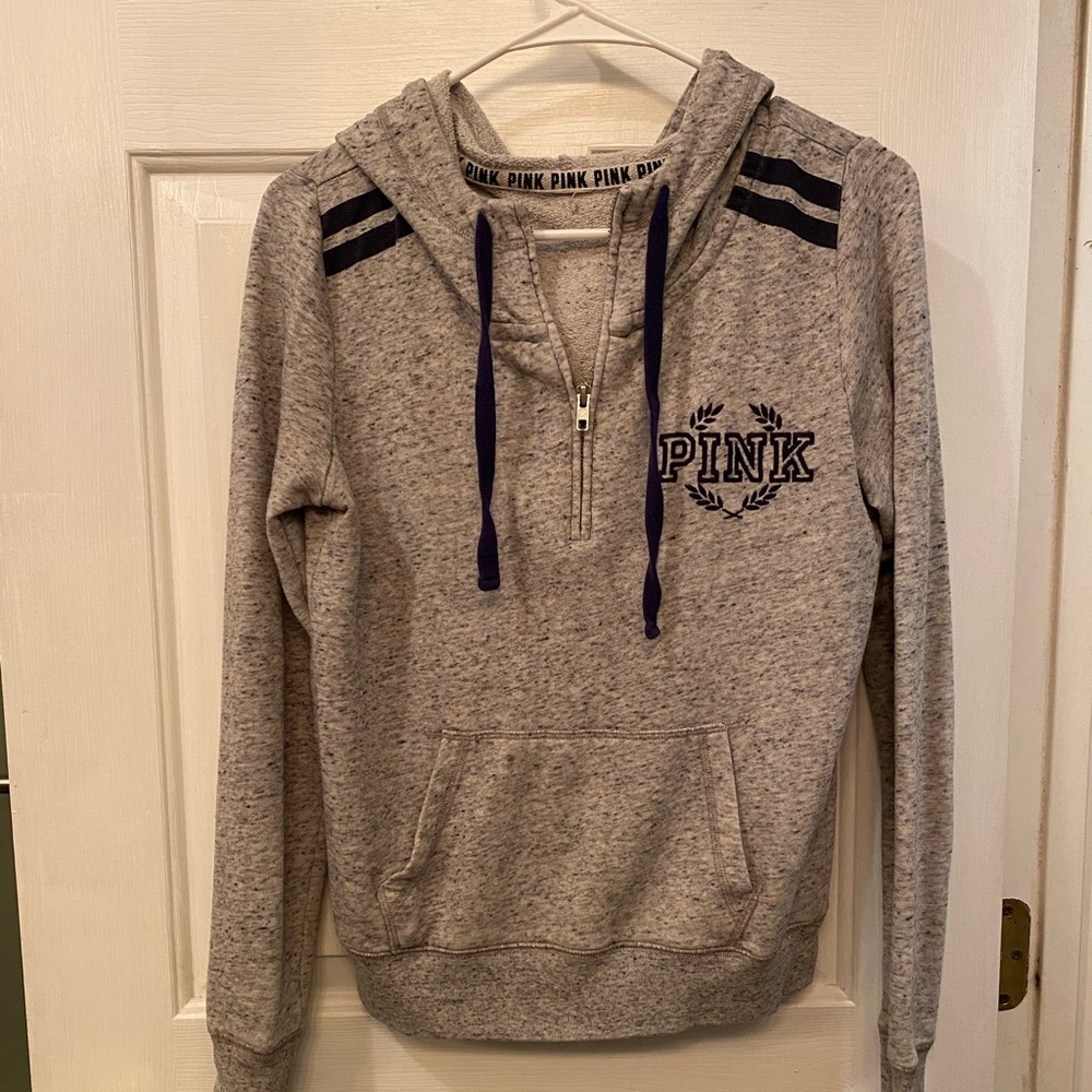 PINK varsity quarter zip